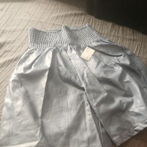 Light Blue Smocked Waist Skirt